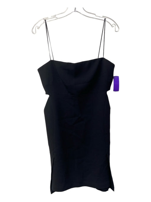 Robert Rodriguez Size 10 Black Triacetate Strapless Back Zip Sid Cut Outs Dress Black / 10