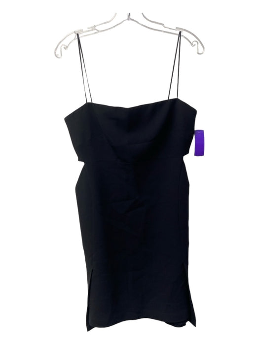 Robert Rodriguez Size 10 Black Triacetate Strapless Back Zip Sid Cut Outs Dress Black / 10