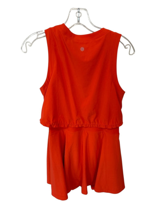 Athleta Size 0 Orange Sleeveless Front Zip built in shorts Athletic Dress Orange / 0