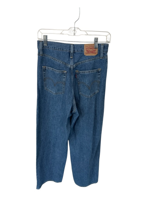 Levi's Size 27 Med Dark Wash Cotton High Waist Straight Leg Jeans Med Dark Wash / 27