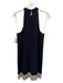 Trina Turk Size L Black Polyester Sleeveless Halter Neck Fringe Dress Black / L