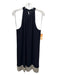Trina Turk Size L Black Polyester Sleeveless Halter Neck Fringe Dress Black / L