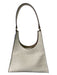 Staud White Croc embossed Shoulder Bag Top Zip Gold Hardware Magnetic Close Bag White / S