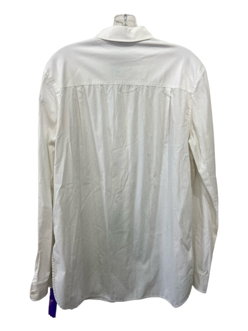 T Alexander Wang Size M White Cotton Collared Button Up Long Sleeve Dress White / M