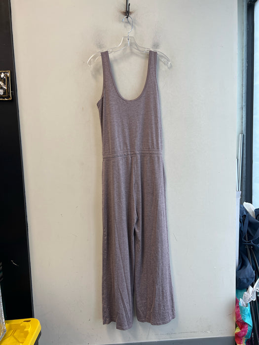 Vuori Size S Purple Polyester & Elastane Heathered Sleeveless Jumpsuit