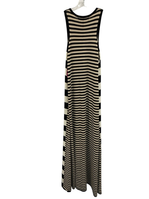 Solid & Striped Size XL Cream, Black, Beige Viscose & Nylon Knit Stripe Dress Cream, Black, Beige / XL