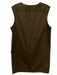 Theory Size 12 Olive Brown Cotton 4 Pocket Split V neckline Sleeveless Dress Olive Brown / 12