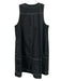 Maeve Size S Navy Blue & White Cotton Contrast Stitch Gold Zipper V Neck Dress Navy Blue & White / S