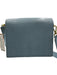 JW PEI Blue Leather Lizard Embossed Flap Top Removable Strap Shoulder Bag Blue / Mini