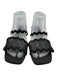 Reformation Shoe Size 9.5 Black textile upper Mesh Wavy Square Toe Sandal Mules Black / 9.5