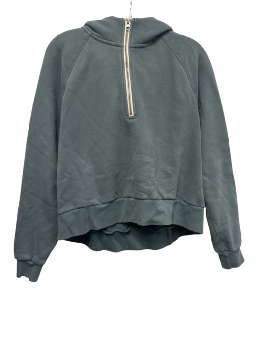 Vuori Size XL Slate Blue Cotton Blend Quarter Zip Hoodie Pullover Jacket Slate Blue / XL