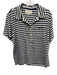 The Great Size 2 Cream White & Navy Blue Cotton Striped Short Sleeve Polo Top Cream White & Navy Blue / 2