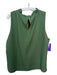 J Crew Size XL Hunter Green Polyester Mock Neck Ruffle Collar Sleeveless Top Hunter Green / XL