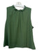 J Crew Size XL Hunter Green Polyester Mock Neck Ruffle Collar Sleeveless Top Hunter Green / XL