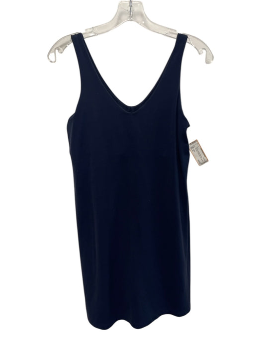 Athleta Size M Navy Blue Missing Fabric Tag Sleeveless V Neck Built In Bra Dress Navy Blue / M