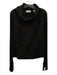 Marcella Size Medium Black Viscose Blend Long Sleeve Chimney Neck Top Black / Medium
