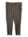 Rag & Bone Size 10 Blue, Black, Red Polyester Blend High Rise Plaid Pants Blue, Black, Red / 10