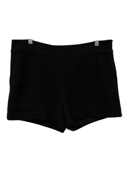 Marie Oliver Size 8 Black Polyester High Rise Side Zip Pockets Shorts Black / 8