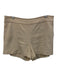 Marie Oliver Size 8 Cream Polyester High Rise Side Zip Pockets Shorts Cream / 8