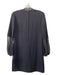 Reiss Size 6 Black Acetate Blend Tie Neck Mesh Panels Long Sleeve Shift Dress Black / 6