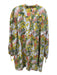 Stine Goya Size S Orange, Green & Yellow Cotton 1/4 Button Floral Tunic Dress Orange, Green & Yellow / S