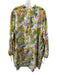 Stine Goya Size S Orange, Green & Yellow Cotton 1/4 Button Floral Tunic Dress Orange, Green & Yellow / S