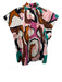 CROSBY by Mollie Burch Size S Brown, Teal & Multi Cotton Blend Short Sleeve Top Brown, Teal & Multi / S