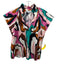 CROSBY by Mollie Burch Size S Brown, Teal & Multi Cotton Blend Short Sleeve Top Brown, Teal & Multi / S