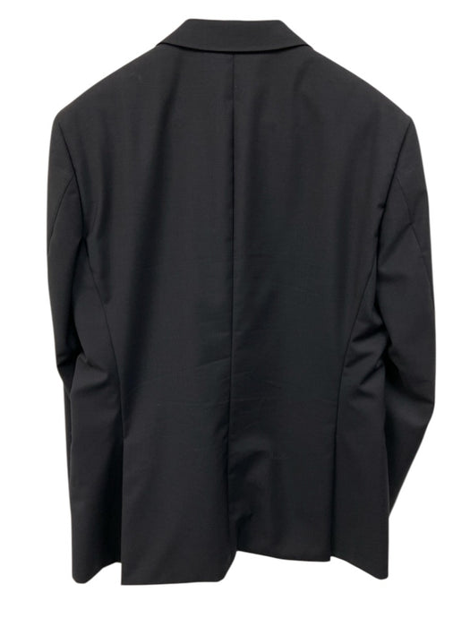 Boss Navy Blue Wool Blend Solid Notch Lapel 2 Button Men's Suit Navy Blue / 40R