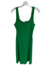 Zara Size S Green Cotton Blend Line Details Dress Green / S