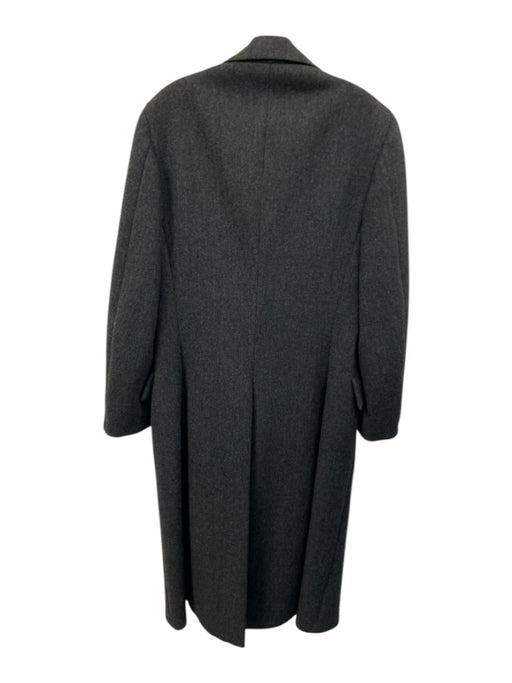 Polo Dark Gray Wool Solid Trench Men's Coat Dark Gray / 40L