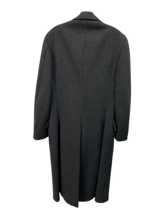 Polo Dark Gray Wool Solid Trench Men's Coat Dark Gray / 40L