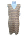 Givenchy Size 44 Beige Polyamide V Neck Sleeveless Tiered Back Zip Dress Beige / 44