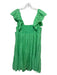 Lilly Pulitzer Size 6 Light Green Cotton Ruffle Cap Sleeve Floral Eyelet Dress Light Green / 6