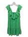 Lilly Pulitzer Size 6 Light Green Cotton Ruffle Cap Sleeve Floral Eyelet Dress Light Green / 6