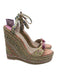 Sophia Webster Shoe Size 39 Pink & Multi Satin Wedge Open Toe Floral Espadrille Pink & Multi / 39