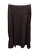 ME + EM Size 8 Brown Cotton Smocked Back Long Sleeve Maxi Button Front Skirt Set Brown / 8