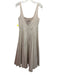 Staud Size 10 Beige Cotton Sleeveless Paneled Square Neck Midi Dress Beige / 10