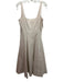 Staud Size 10 Beige Cotton Sleeveless Paneled Square Neck Midi Dress Beige / 10