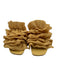Frame Shoe Size 7.5 Mustard Yellow Leather & Textile open toe Ruffles Sandals Mustard Yellow / 7.5
