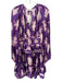 Ulla Johnson Size 8 Purple, Pink & Blue Silk Tie Dye Long Balloon Sleeve Dress Purple, Pink & Blue / 8