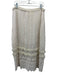 Love Shack Fancy Size L Cream Viscose Elastic Waist Sheer Overlay eyelet Skirt Cream / L