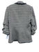 Cinq a Sept Size 8 Blue & White Cotton Blend Long Ruched Sleeve Tweed Short Set Blue & White / 8