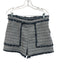 Cinq a Sept Size 8 Blue & White Cotton Blend Long Ruched Sleeve Tweed Short Set Blue & White / 8