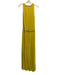 Loro Piana Size 44 Yellow Viscose Sleeveless Elastic Waist Back Keyhole Dress Yellow / 44