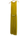 Loro Piana Size 44 Yellow Viscose Sleeveless Elastic Waist Back Keyhole Dress Yellow / 44