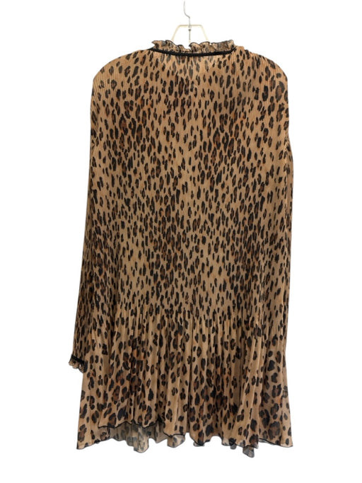Veronica Beard Size 8 Mixed Brown Polyester Long Sleeve Leopard Print Dress Mixed Brown / 8