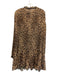 Veronica Beard Size 8 Mixed Brown Polyester Long Sleeve Leopard Print Dress Mixed Brown / 8