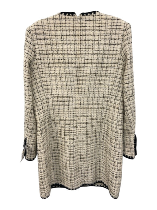 Veronica Beard Size 10 Cream White & Black Cotton & Wool Blend Tweed Dress Cream White & Black / 10