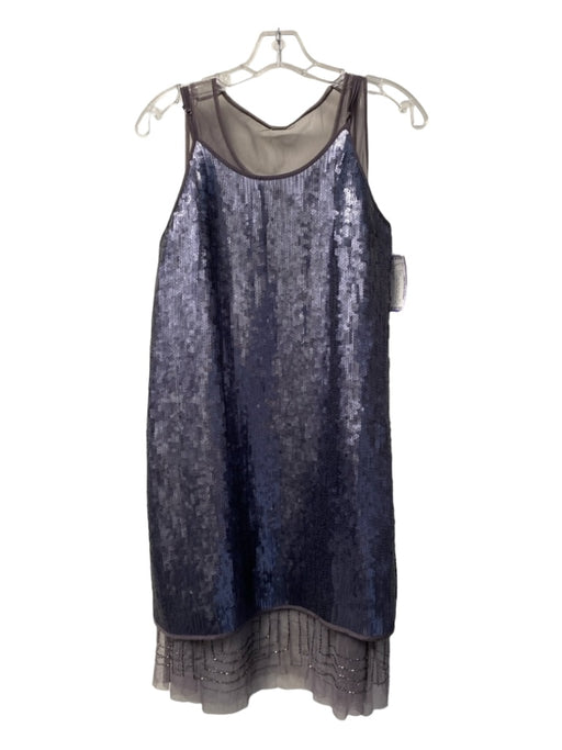 Chan Luu Size M Gray Purple Nylon All Over Sequins Slip Inc Midi Dress Gray Purple / M